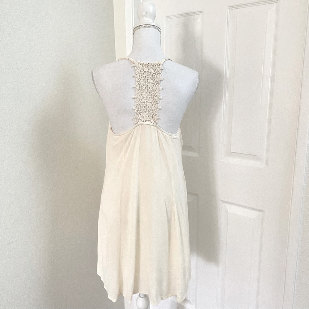 Mossimo Supply Co. Ivory Crepe Crochet Sundress M - Picture 7 of 11